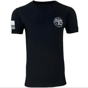 Howitzer Style Men's T-Shirt - Hunting Supply Military Grunt MFG Design, Ultra Soft Tagless Tee, Supports Veterans & First Responders